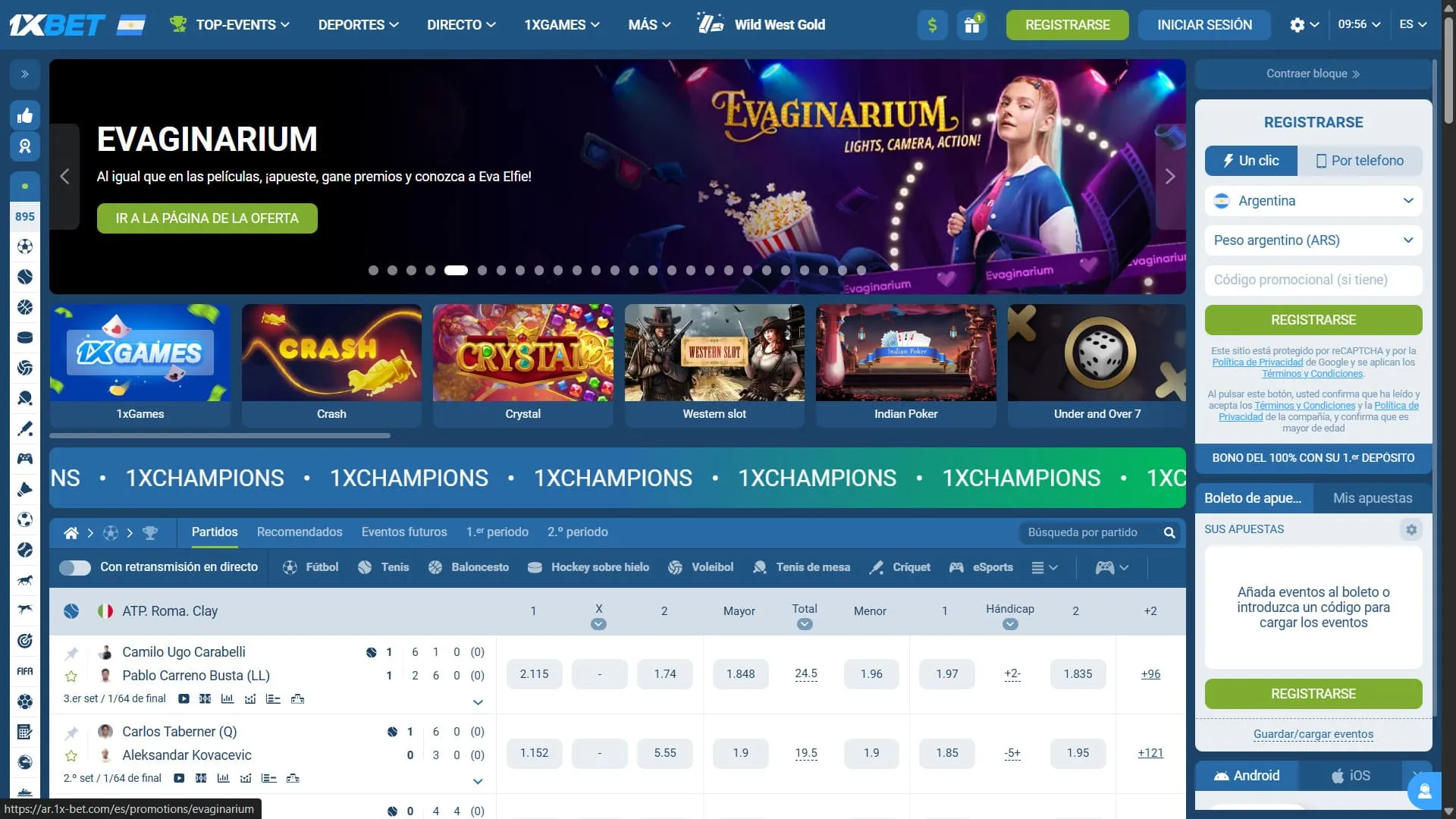 1xBet Litecoin Casino página principal